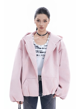 kk soul美式学院风cleanfit基础款百搭外套2026新款情侣宽松帽衫