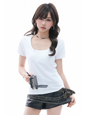 kk soul白色纯欲风辣妹修身显瘦T恤女夏季简约基础款短袖圆领上衣