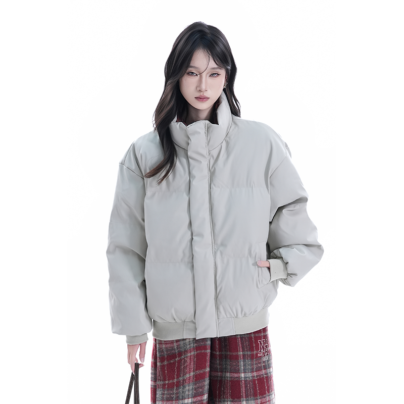 kk soul美式复古保暖立领棉服外套冬季cleanfit百搭情侣面包服潮