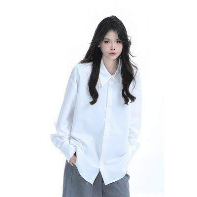 kk soul简约小众宽松长袖内搭基础衬衫百搭学院风外套春季上衣
