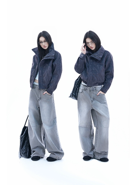 kk soul老钱风高级感cleanfit短款夹克女美式复古重磅保暖短外套