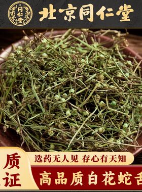 同仁堂白花蛇舌草中药材新草百花蛇草泡茶泡水泡酒另售半枝莲