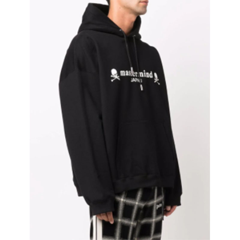 厚字母印花男连帽印花套头卫衣