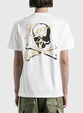 2024Ss流行印花半袖MASTERMIND WORLD LOVE AND PEACE T-SHIRT