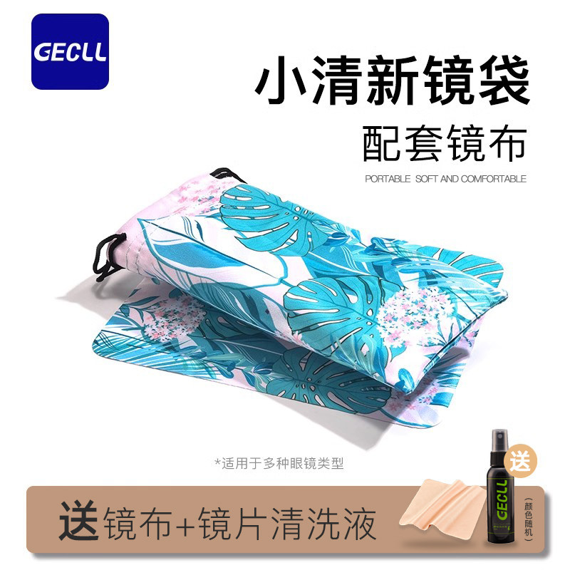 眼镜袋抗压便携女简约收纳包清新随身自动闭合太阳墨镜袋眼睛袋子