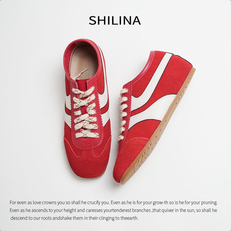 内增高德训鞋女红色鞋子百搭平底休闲运动鞋冬季圆头板鞋,女鞋,德训鞋,淘宝优惠券,粉丝福利购,淘宝优惠卷