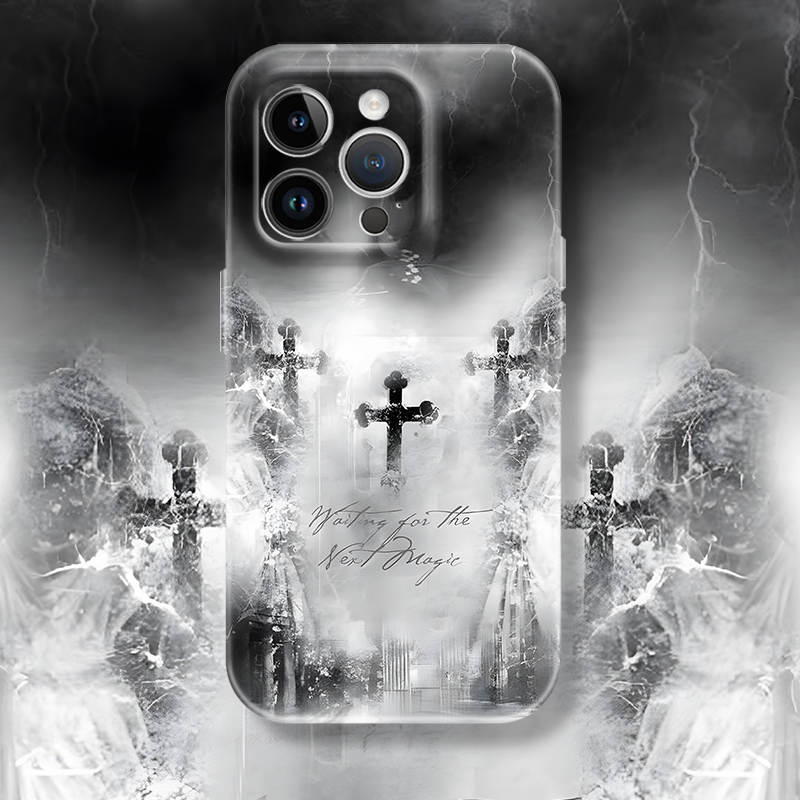 小众十字梦幻艺术简约个性苹果iphone17promax适用16pro透明14minx15全包防摔菲林软华为小米荣耀12pro手机壳