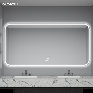 墙上厕所洗脸台镜子 卫生间智能镜led防水防雾浴室镜洗手间壁挂式