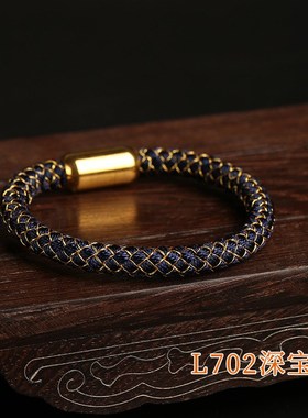 新款五行龙鳞手绳2024龙年戴龙绳编织男款金木水火土手链7MM