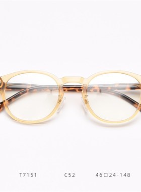 T7151 新款日韩TR90轻近视眼镜框女文艺复古平光镜框男潮原宿街拍