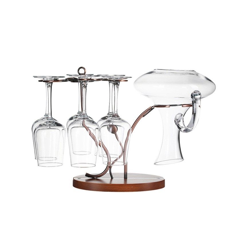 创意迎客松红酒杯醒酒器架子高脚杯倒挂架吊杯架悬挂架,住宅家具,酒架,淘宝优惠券,粉丝福利购,淘宝优惠卷