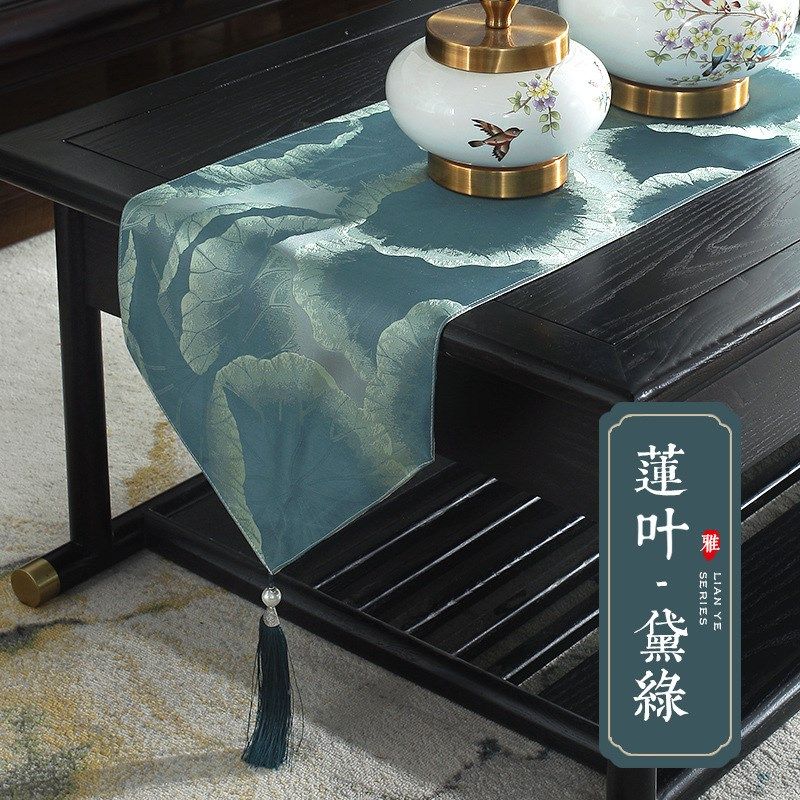 工厂新款中国风桌旗禅意茶桌长条布新中式酒店床尾旗,居家布艺,桌旗,淘宝优惠券,粉丝福利购,淘宝优惠卷