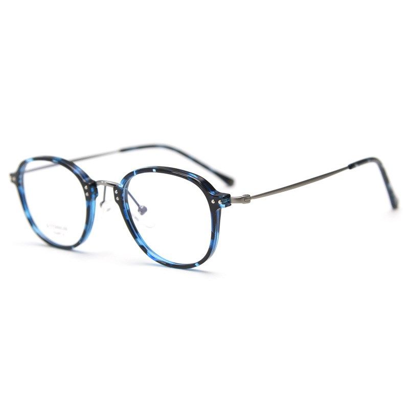 2350新款日韩复古半钛近视眼镜框文艺潮男女小框镜架可配度数