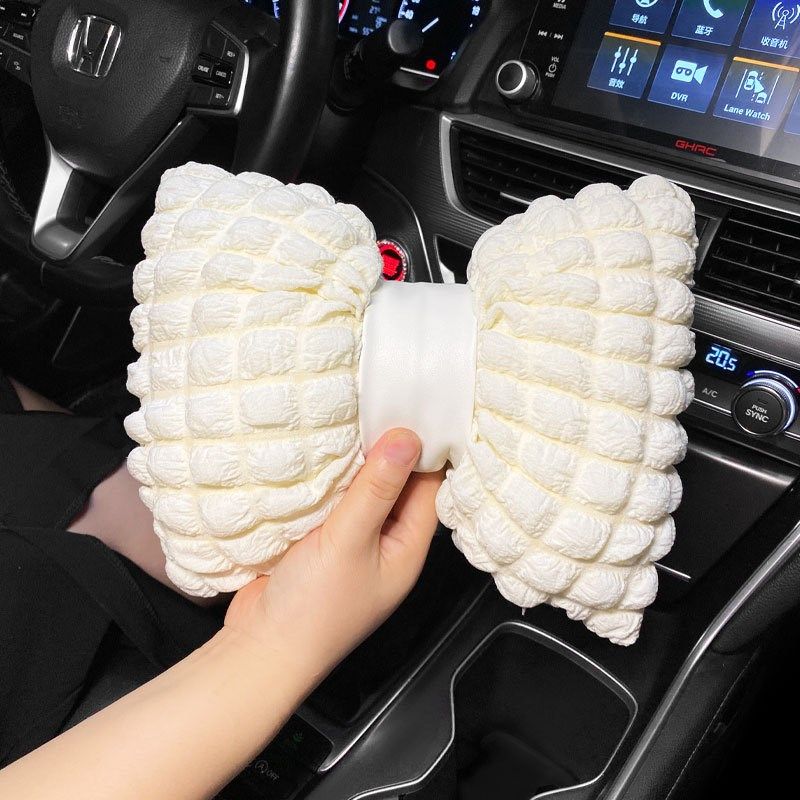 汽车头枕奶油泡芙格靠枕透气腰靠车载柔软棉布护颈枕汽车内饰用品,汽车用品/电子/清洗/改装,头枕,淘宝优惠券,粉丝福利购,淘宝优惠卷