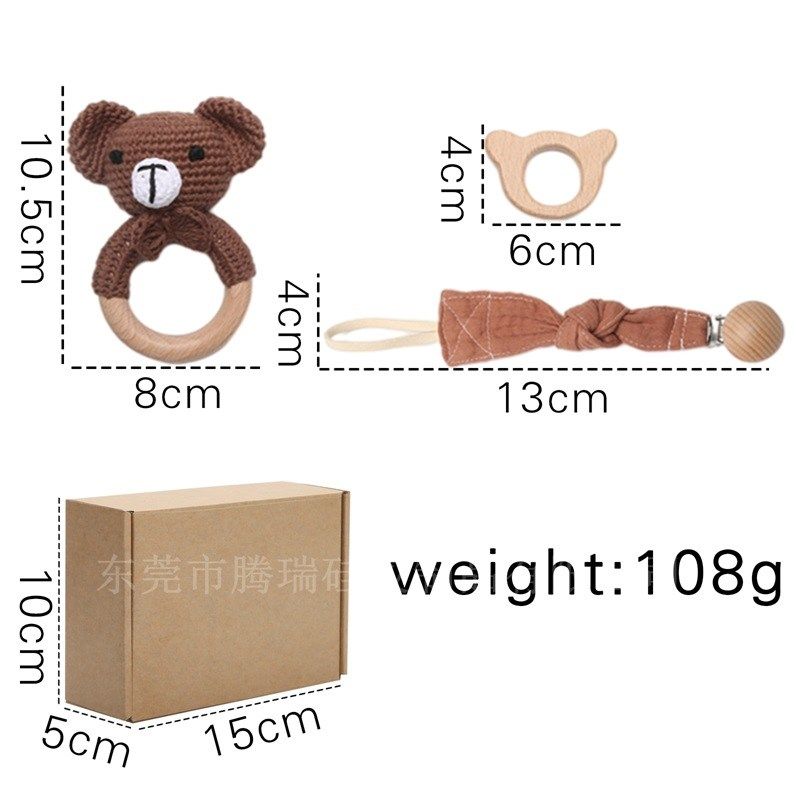 钩针动物摇铃 宝宝针织动物玩偶 婴儿安抚玩具可啃咬钩针玩具,玩具/童车/益智/积木/模型,仿真/动物玩偶,淘宝优惠券,粉丝福利购,淘宝优惠卷
