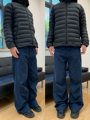 07QWER 秋冬褶皱伞兵设计感休闲长裤百搭潮情侣纯棉宽松直筒街头