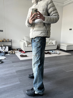 07QWER 早春新款痞帅vibe拼接牛仔长裤蓝色高街百搭男女潮直筒裤