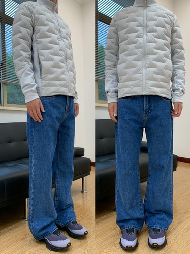 07QWER 秋冬复古水洗做旧牛仔裤男宽松直筒阔腿拖地长裤子通勤女