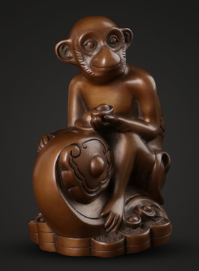 紫铜工艺品生肖猴子摆件生日商业属猴礼品招财如意猴