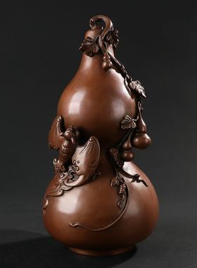 紫铜葫芦乔迁开业礼品客厅摆件