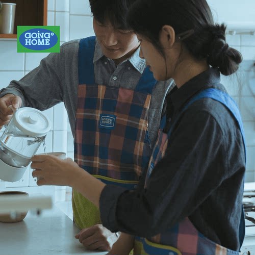 可擦手男士围裙厨房做饭加宽肩带
