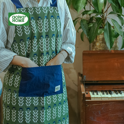 夏天轻薄围裙高级感年轻款防水园艺花艺高颜值绿色花店新款工作服