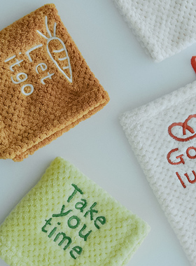 GOING HOME擦手巾厨房卫生间挂式强吸水手帕头发速干加厚毛巾女