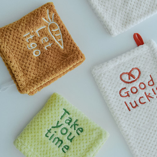 厨房卫浴擦手巾吸水手帕加厚毛巾