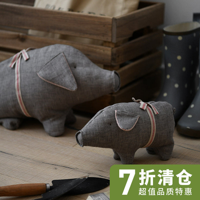 六一儿童节礼物 生日布艺玩偶 小猪公仔小粉猪小黑猪宝宝布偶玩具