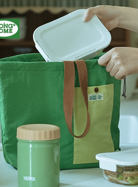 上班族便当袋手提包饭盒包手提袋饭盒袋防水便当包拎饭包男士束口