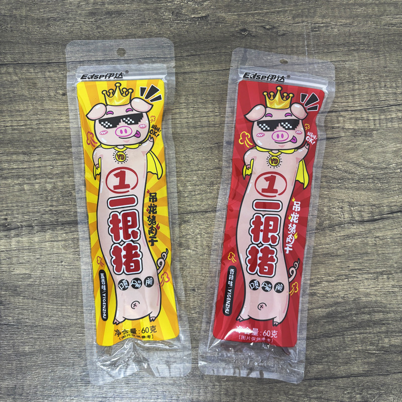 伊达1根猪吊龙猪肉干60g长条肉干香辣耐嚼高蛋白解馋休闲小吃零食