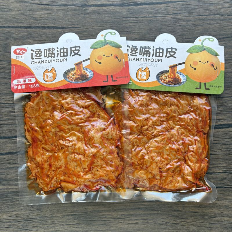 翔旺辣椒炒肉味馋嘴油皮即食小吃