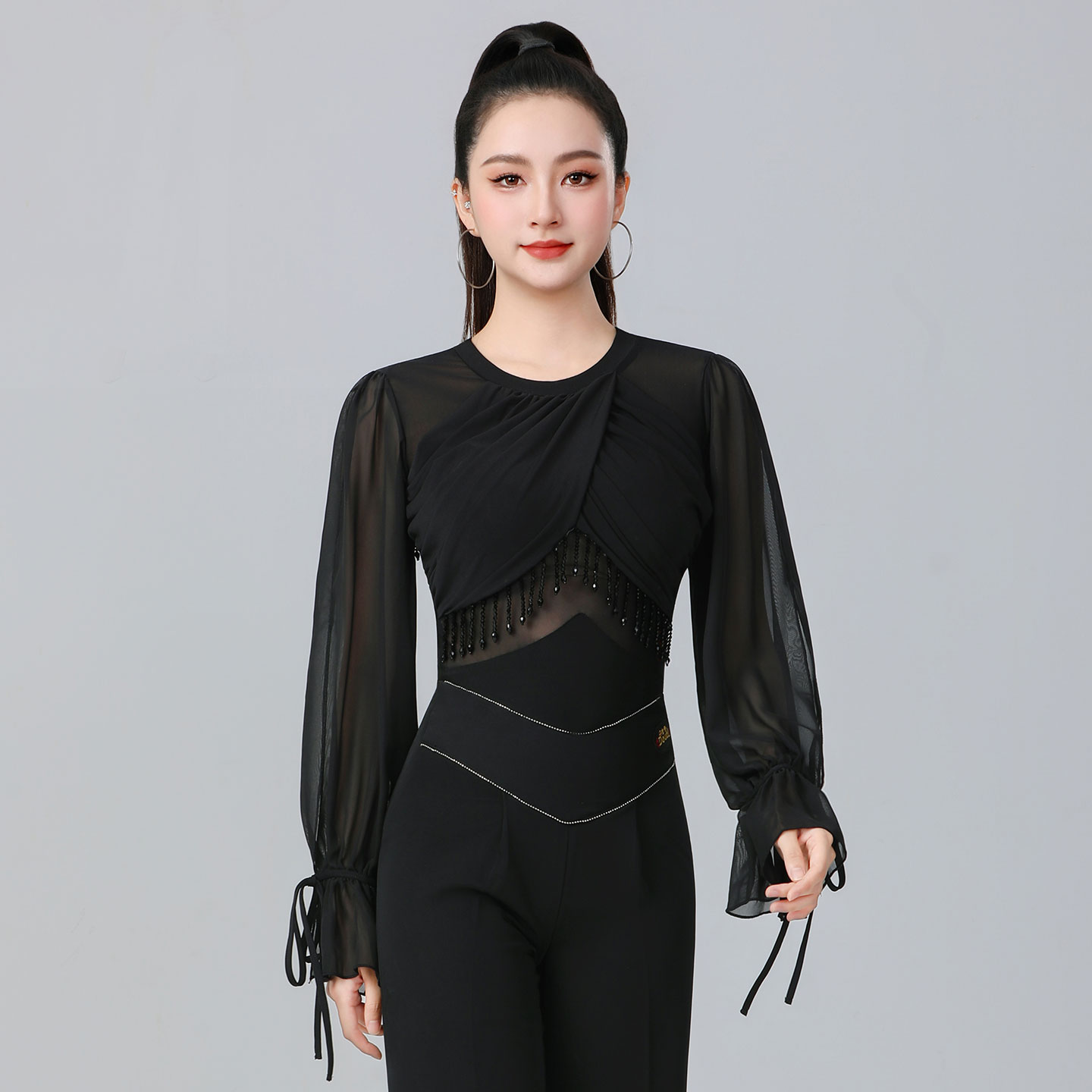 丹宝罗国标舞女士舞蹈练功服舞衣