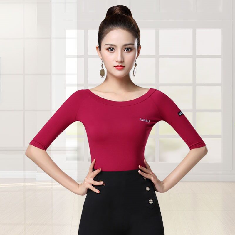 丹宝罗摩登舞上装练功服中袖