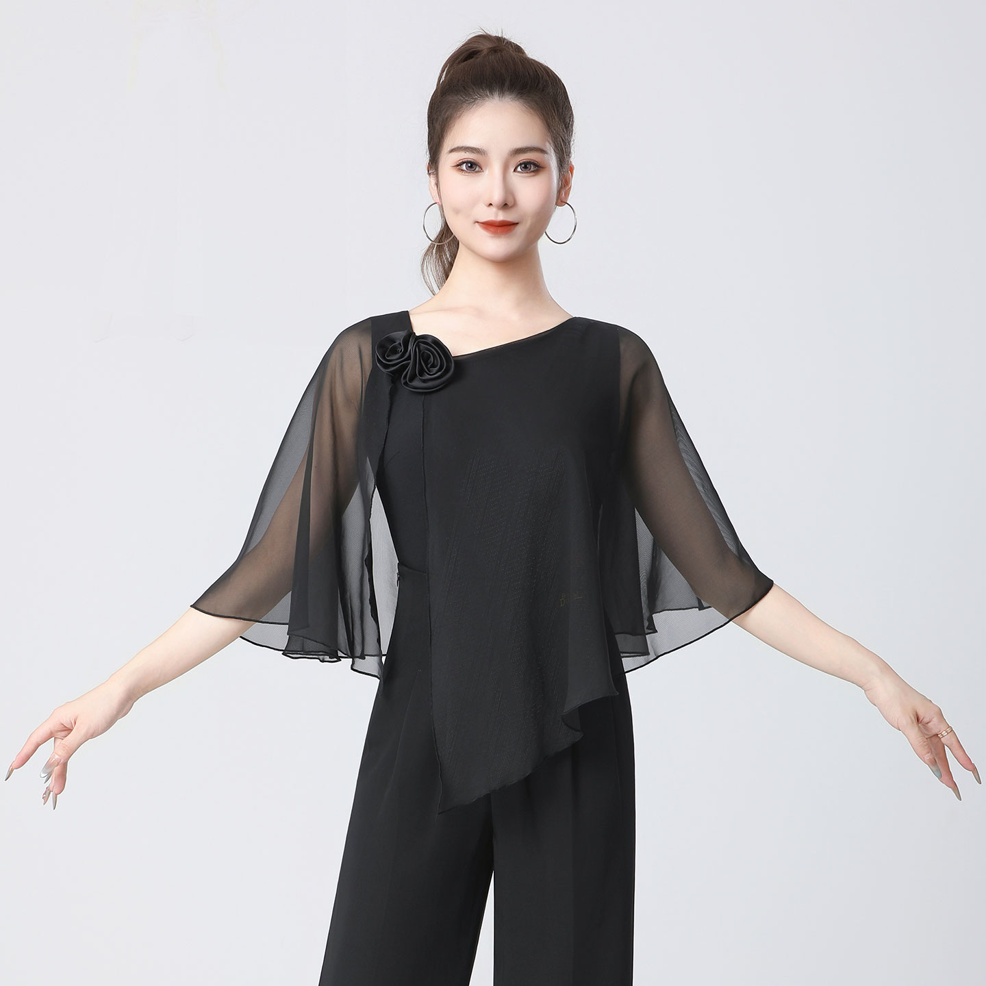 丹宝罗国标舞蹈服女士连体上衣