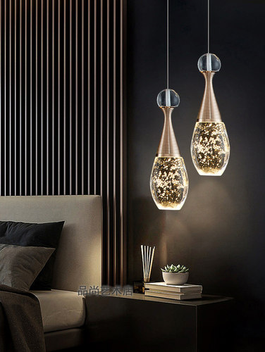 轻奢水晶小吊灯网红床头背景墙灯