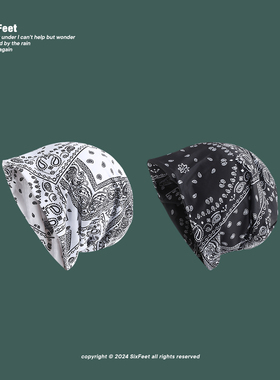 美式腰果花套头帽男女春夏季冰丝户外遮阳防晒百搭个性时尚堆堆帽