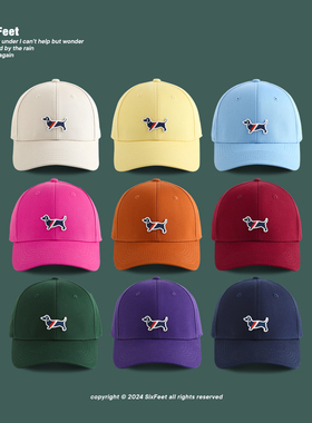 SixFeet硬顶卡通腊肠狗日系棒球帽韩版男女百搭鸭舌帽显脸小春夏