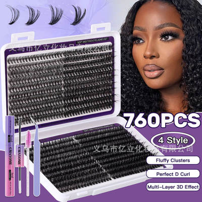 760 clusters of false eyelashes 30100D curve760簇假睫毛30100