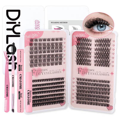 378 naturally thick D-curve segmented false eyelashes假睫毛