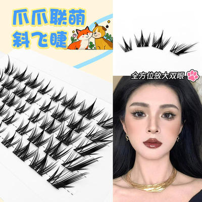 Fox dog false eyelashes, single cluster segmentation假睫毛