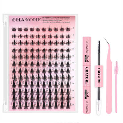 120 clusters of C-curve false eyelashes extended by 8-18mm
