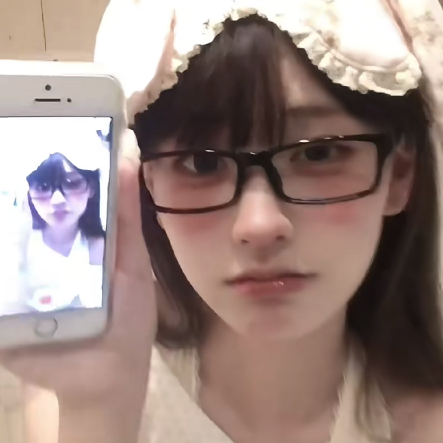 小方框窄Y2K黑框COS二次元眼镜女