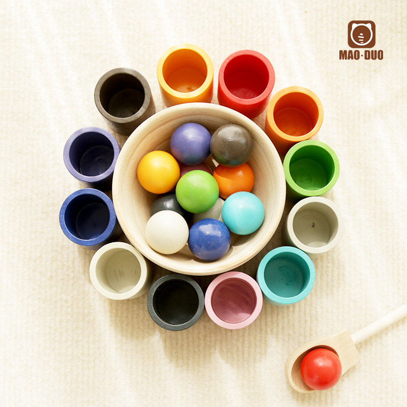 蒙氏教具宝宝夹球夹珠颜色配对玩具儿童早教益智颜色分类杯木质TC,玩具/童车/益智/积木/模型,其他形状认知/配对玩具,淘宝优惠券,粉丝福利购,淘宝优惠卷