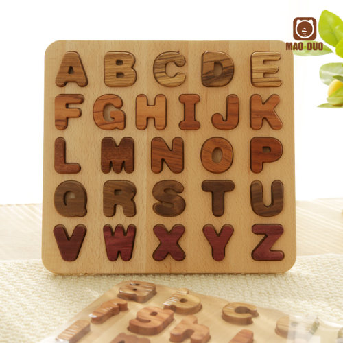 数字字母配对板儿童认知启蒙早教英语拼音手抓板精细动作训练木WZ
