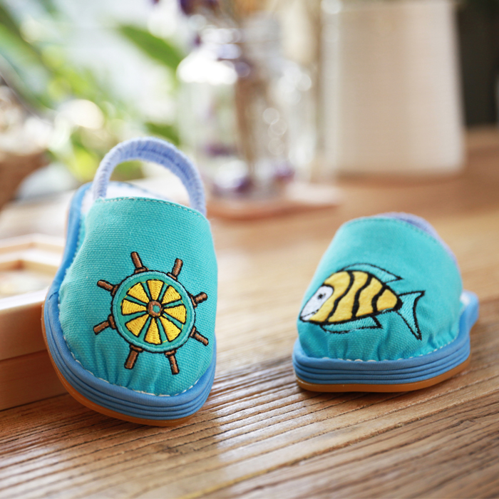 Chaussons enfants en coton pour Toute saison - semelle tendon - Ref 987265 Image 1