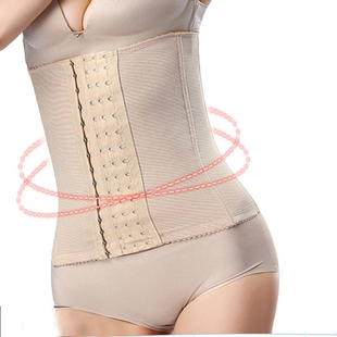 大码 塑腰带瘦身 收腹带胖mm200斤减肚子腰封神器六排扣产后薄款