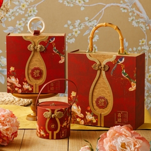 轻奢中式喜礼送伴娘伴手礼物盒子