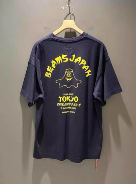 24SS BEAMS JAPAN Originl Graphic日产红绳富士山小红绳短袖T恤
