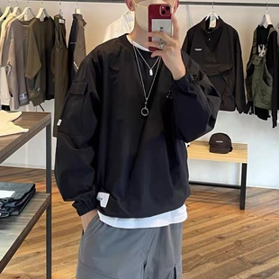 22AW WTAPS SMOCK 日系刺绣长袖T恤宽松休闲衬衫夹克男装 cityboy